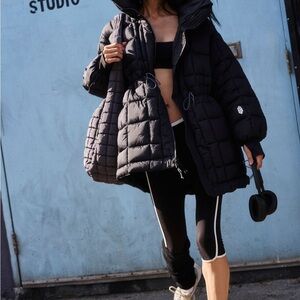 NWT Free People Like A Dream Reversible Long Reversible Puffer Jacket